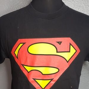 DC Comics Black Medium PreOwned T-Shirt-Hero Superman Logo